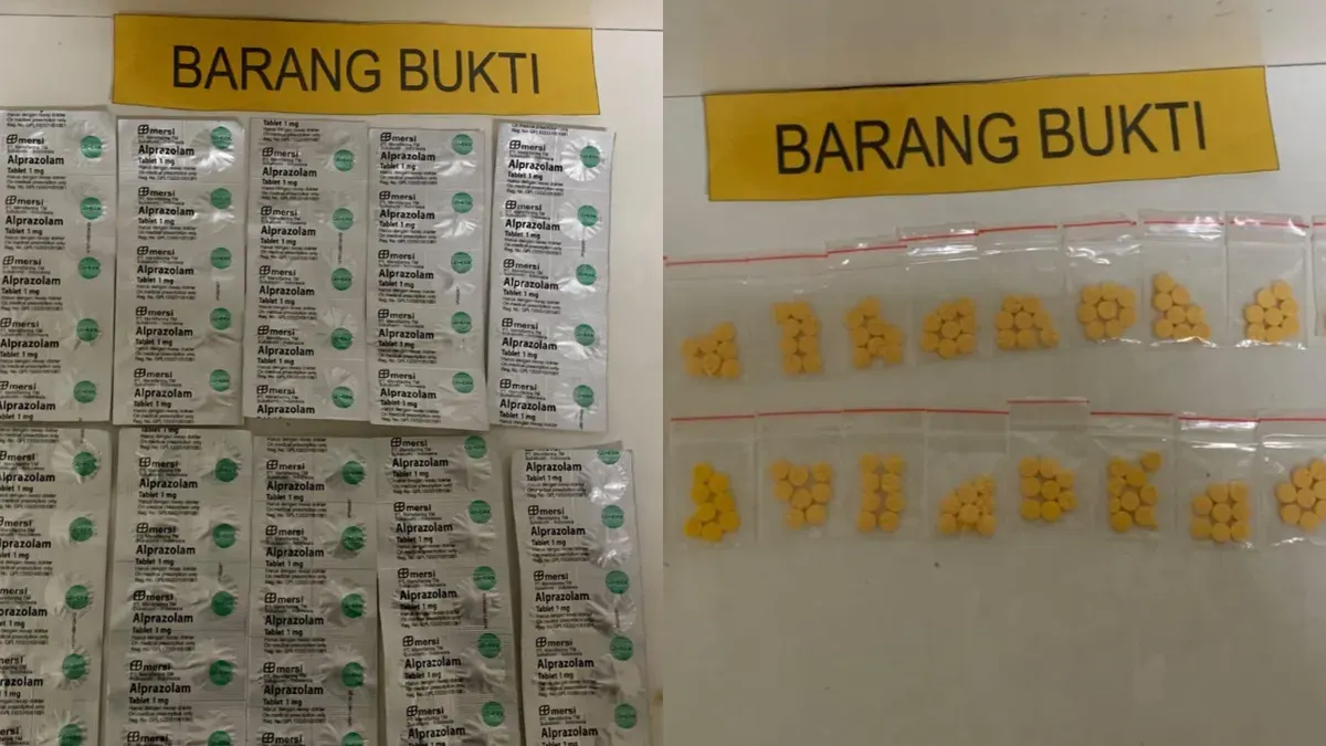 Barang bukti yang berhasil diamankan oleh pihak kepolisian. (Sumber: Istimewa)