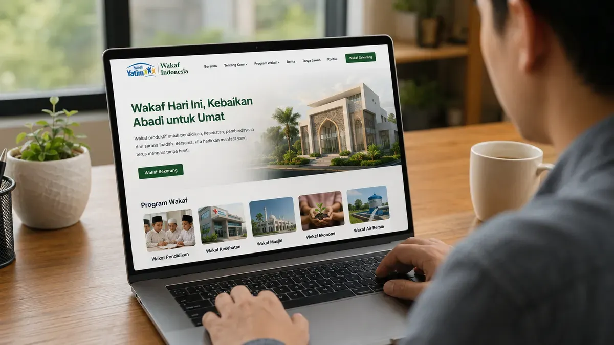 Rumah Yatim menghadirkan WakafIndonesia.org sebagai platform digital yang didedikasikan untuk memudahkan masyarakat (Sumber: Istimewa)