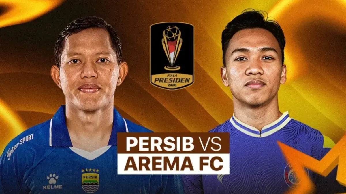 Live streaming Persib vs Arema FC di Piala Presiden 2026 hari ini dimulai pukul 19.30 WIB. (Sumber: Vidio)