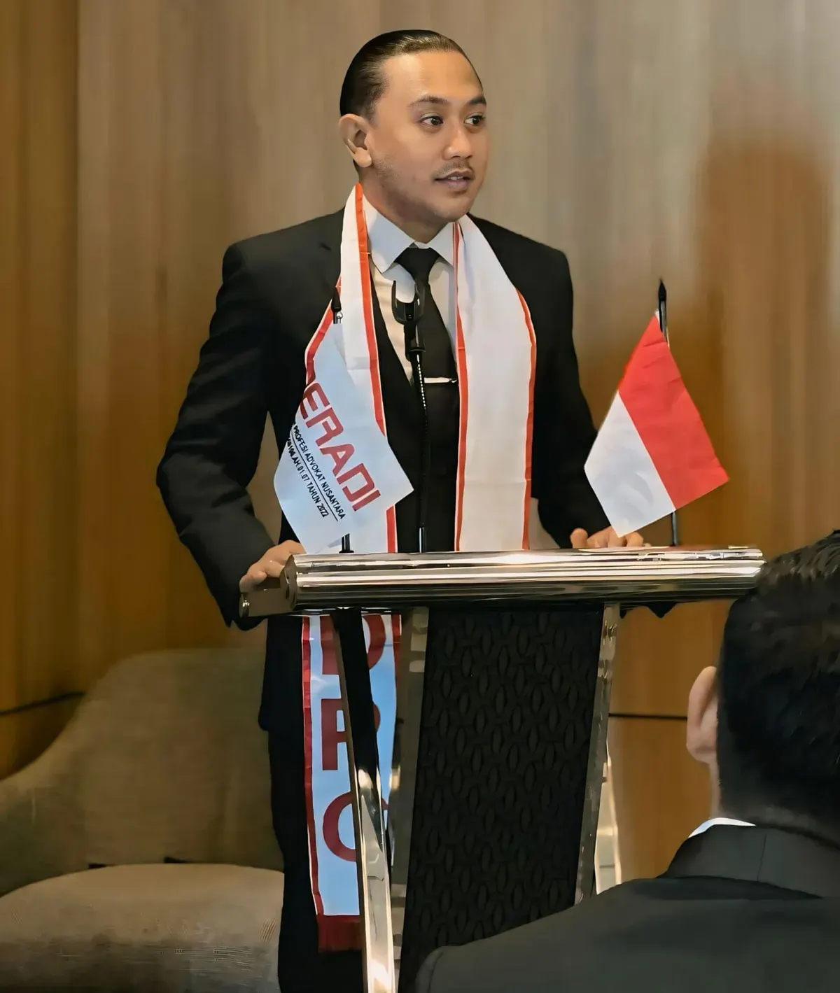 Ketua Peradi Pergerakan DPC Bekasi Raya, Hardy Christianto, menyampaikan dukungannya terhadap kebijakan sayembara tangkap begal yang digagas Gubernur Jawa Barat Dedi Mulyadi. (Sumber: Istimewa)