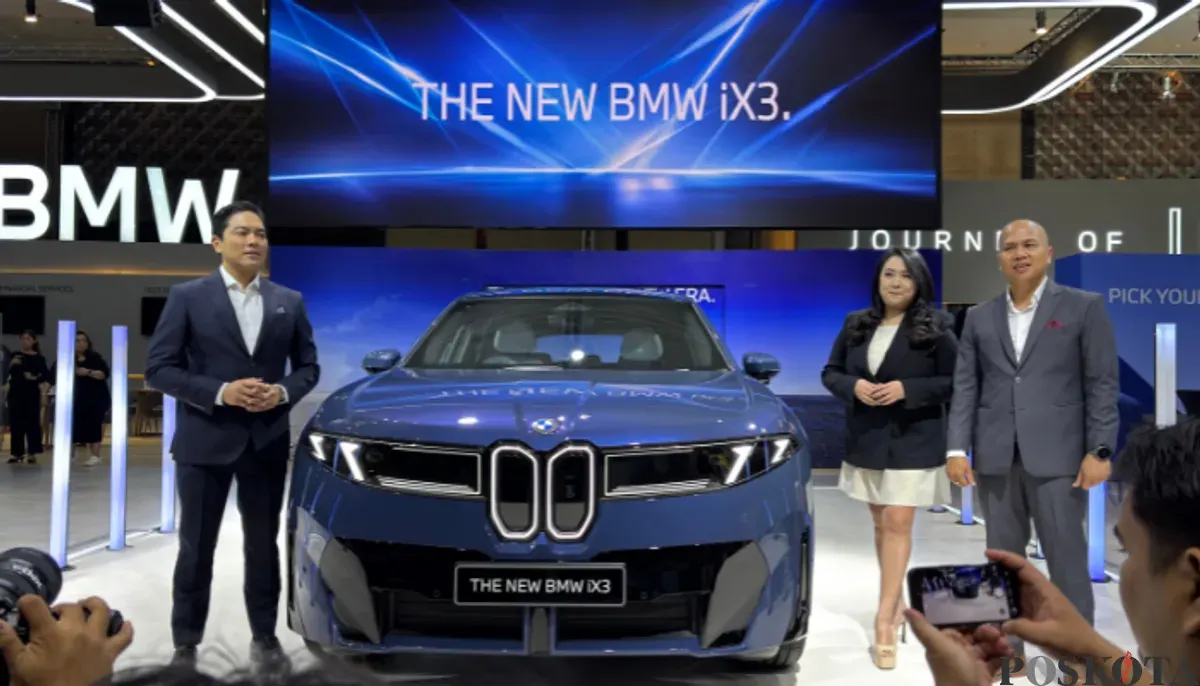BMW Group Indonesia resmi meluncurkan New BMW iX3 di GIIAS 2026. (Sumber: Poskota/Aldi Harlanda Irawan)
