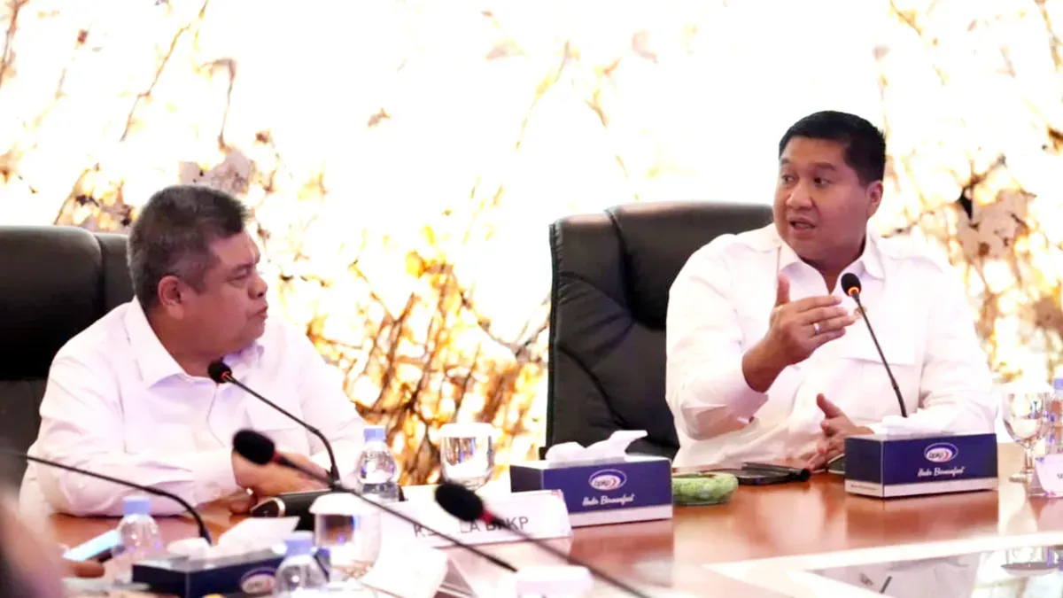 Menteri PKP Maruarar Sirait (kiri) saat melakukan pertemuan dan konsultasi dengan Badan Pengawasan Keuangan dan Pembangunan (BPKP) di Kantor BPKP, Jakarta Timur, Rabu, 3 Juni 2026. (Sumber: Istimewa)