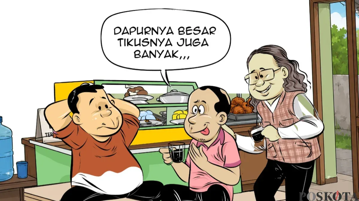 Ilustrasi obrolan warteg, Jumat, 5 Juni 2026. (Sumber: Poskota/Arif Setiadi)