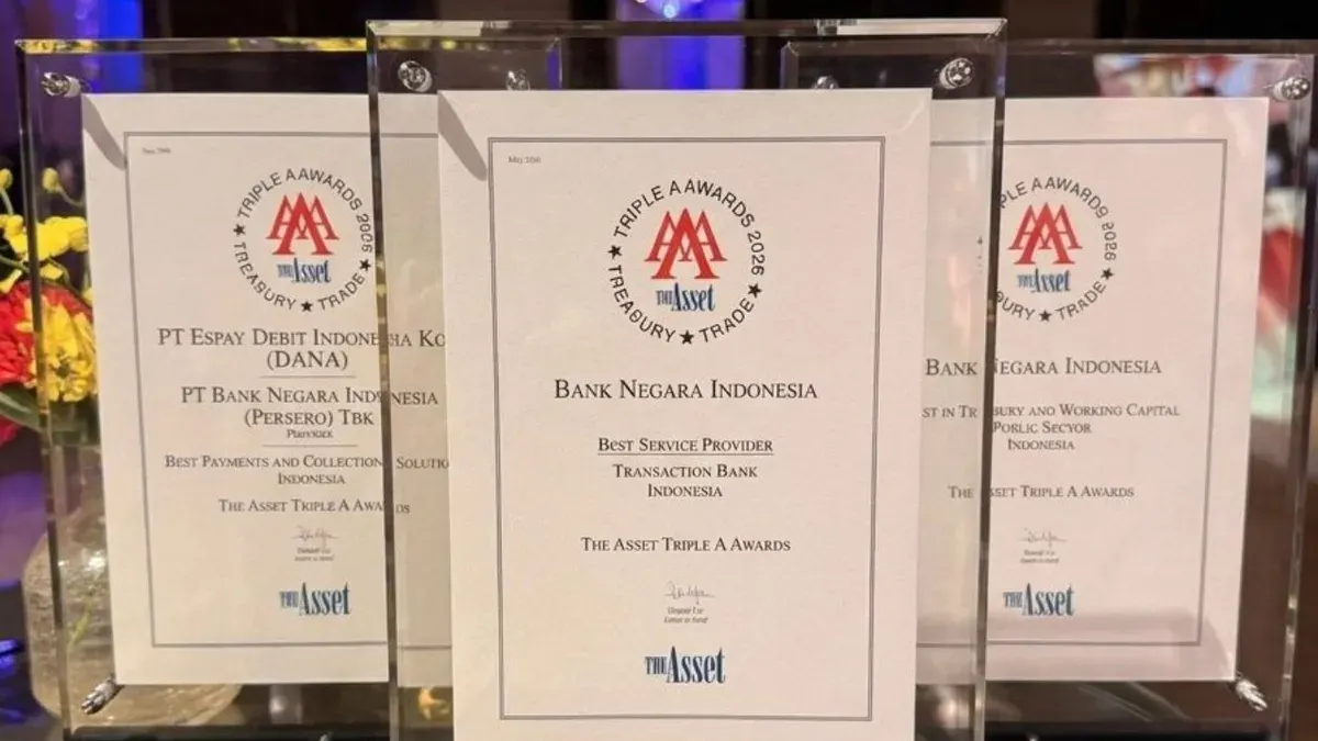 BNI meraih penghargaan dari The Asset Triple A Treasury Awards 2026 dan The Asian Banker Awards 2026. (Sumber: Dok. BNI)