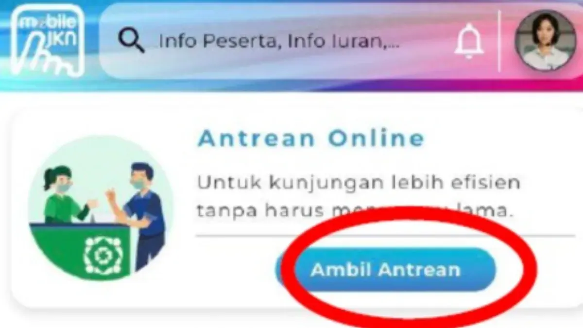 Ilustrasi antrean mobile JKN BPJS Kesehatan. (Sumber: Istimewa)