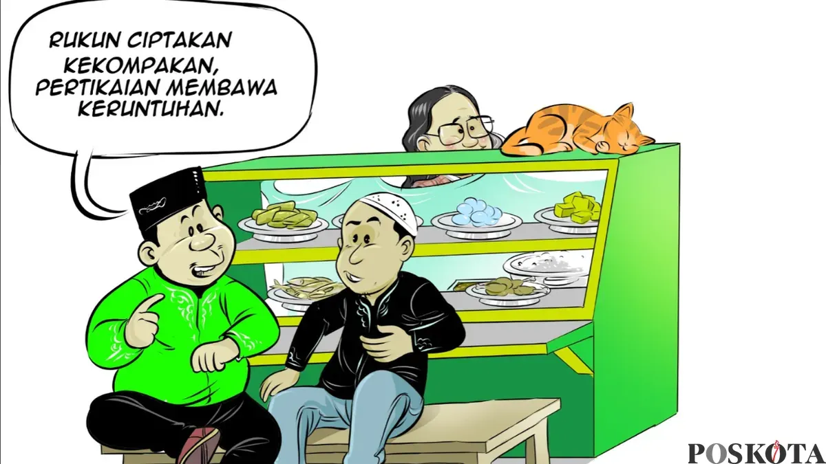 Ilustrasi Obrolan Warteg edisi Cegah Konflik di Ruang Publik, Senin, 2 Maret 2026. (Sumber: Poskota/Arif Setiadi)