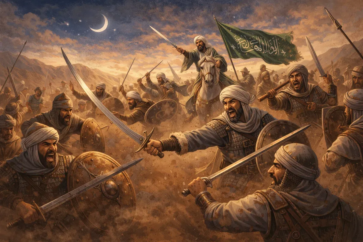 Sejarah Perang Badar yang mengubah perjalanan umat Islam. (Sumber: ChatGPT)