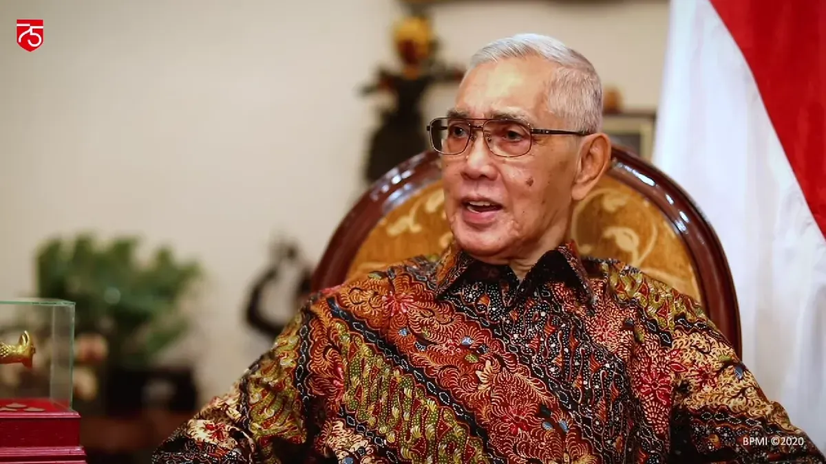 Wakil Presiden Republik Indonesia ke-6, Try Sutrisno, meninggal dunia pada Senin, 2 Maret 2026. (Sumber: YouTube/Sekretariat Presiden)