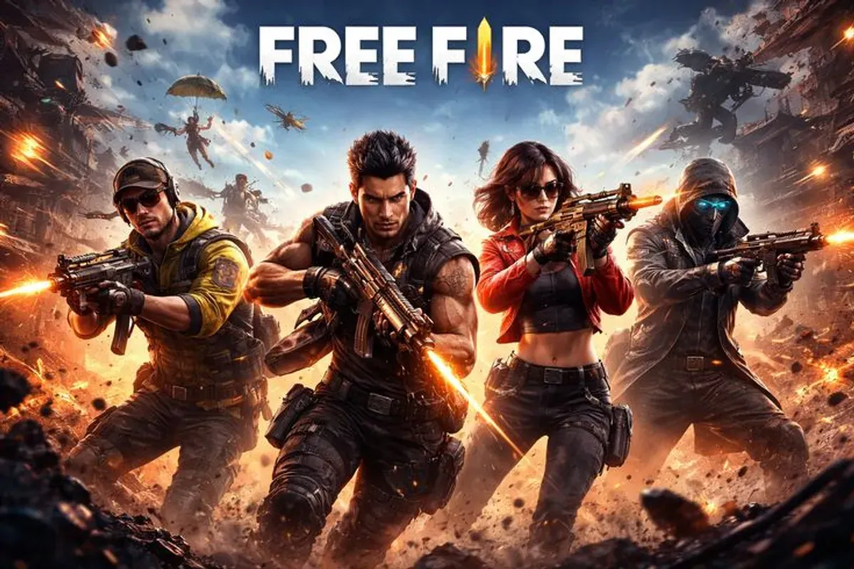 Ilustrasi permainan Free Fire yang mencari informasi tentang aplikasi FF Kipas VIP ORI 2026 dan fitur optimasinya. (Sumber: Pinterest)