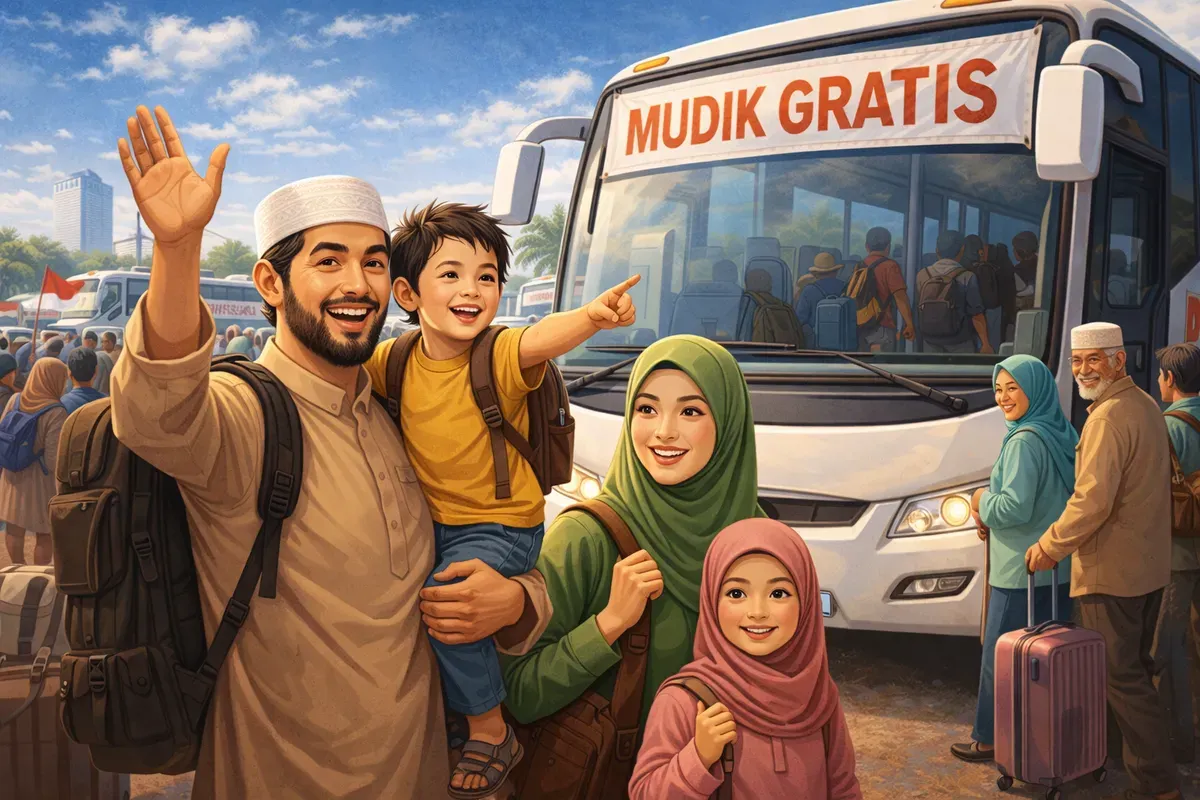 Cara dapat tiket mudik gratis yang mudah dan cepat. (Sumber: ChatGPT)