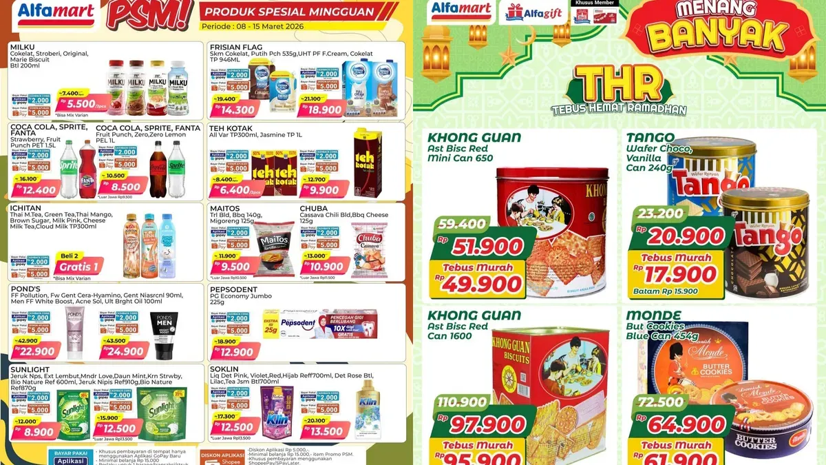 Daftar promo Alfamart hari ini, Senin, 9 Maret 2026. (Sumber: Instagram/@alfamart)