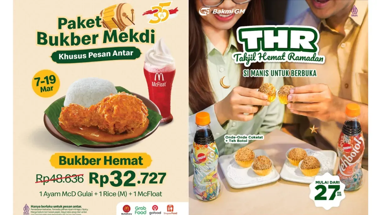 Daftar promo makanan terbaru hari ini, Selasa, 10 Maret 2026. (Sumber: Dok.Giladiskon)