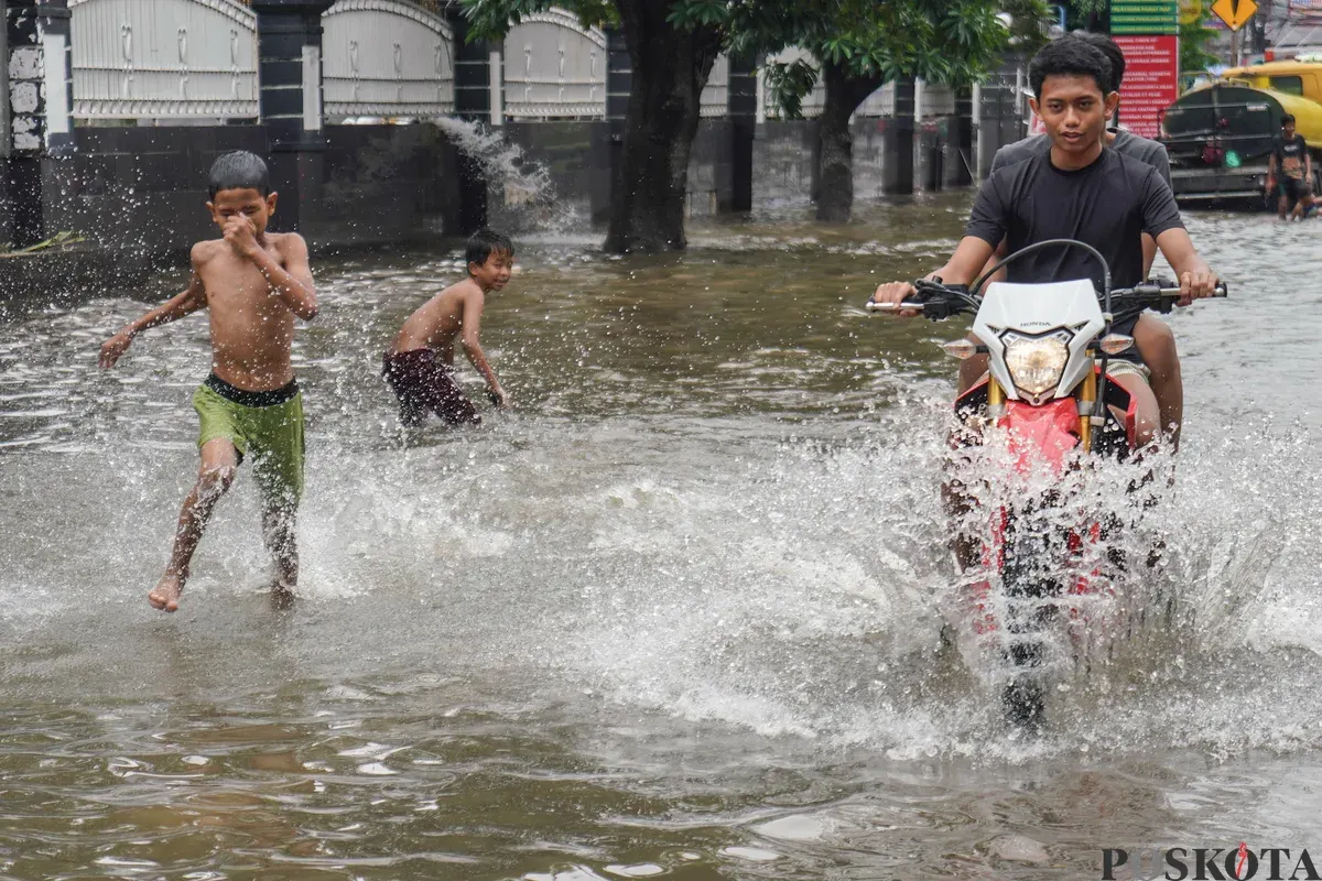 Ilustrasi banjir di Jakarta. (Sumber: Poskota)