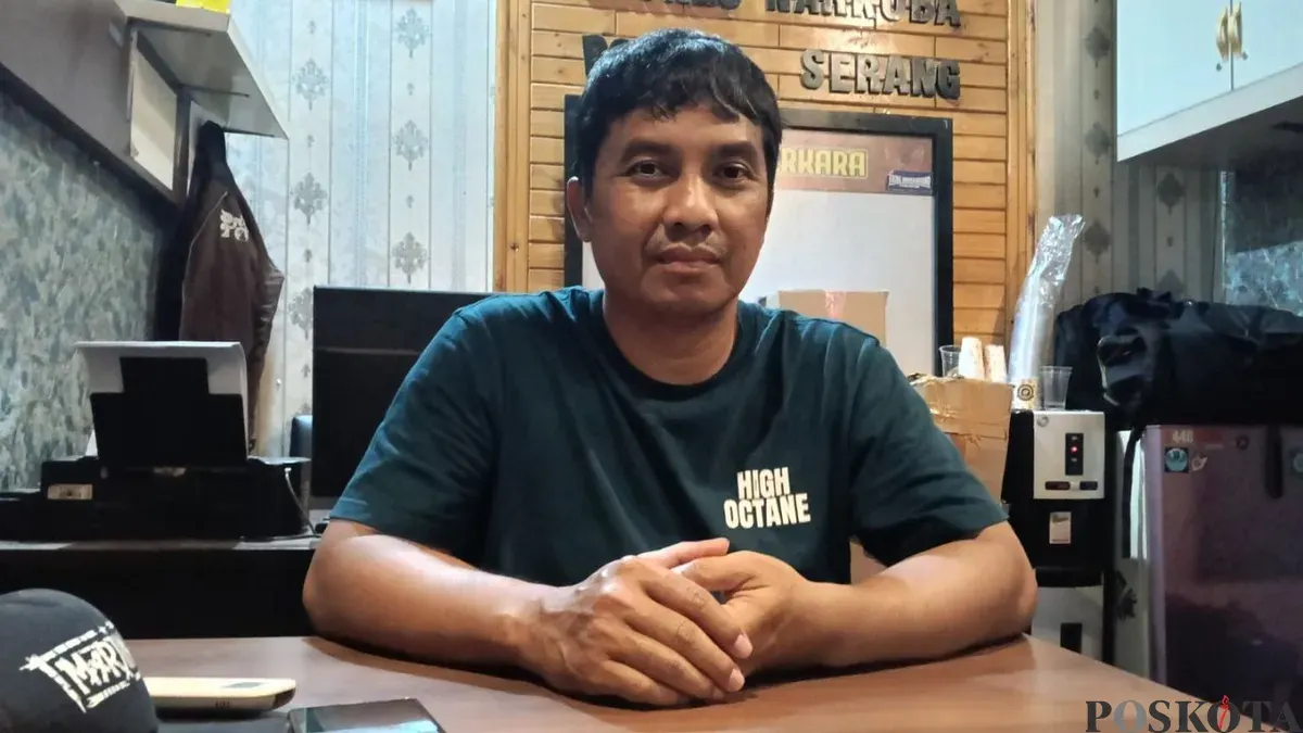 Bripka Ahmad Arifin, personel Satresnarkoba Polres Serang. (Sumber: Poskota/Rahmat Haryono)
