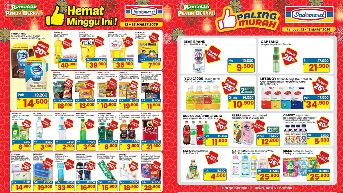 Promo Indomaret hari ini, Selasa, 17 Maret 2026. (Sumber: Instagram/@indomaret)