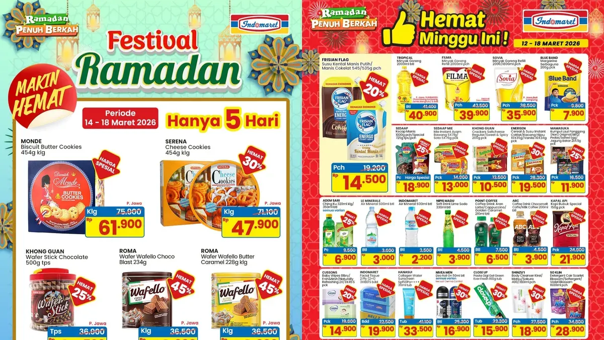 Daftar promo Indomaret hari ini, Rabu, 18 Maret 2026. (Sumber: Instagram/@indomaret)