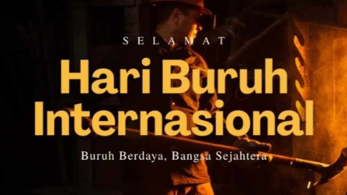 Ilustrasi - Contoh Ucapan Hari Buruh 2026. (Sumber: Canva/NYX)