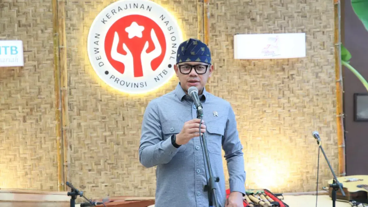 Potret Wamendagri Bima Arya Sugiarto dalam kegiatan Apresiasi Pemerintah Daerah Berprestasi Regional Nusa Tenggara dan Maluku 2026 di Lombok, NTB, Selasa, 19 Mei 2026. (Sumber: Puspen Kemendagri)