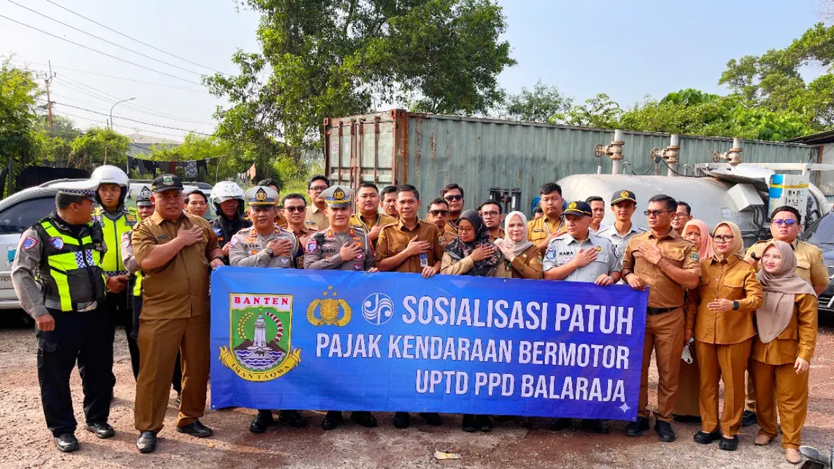 Penertiban pajak kendaraan bermotor di wilayah Balaraja, Banten. (Sumber: Istimewa)