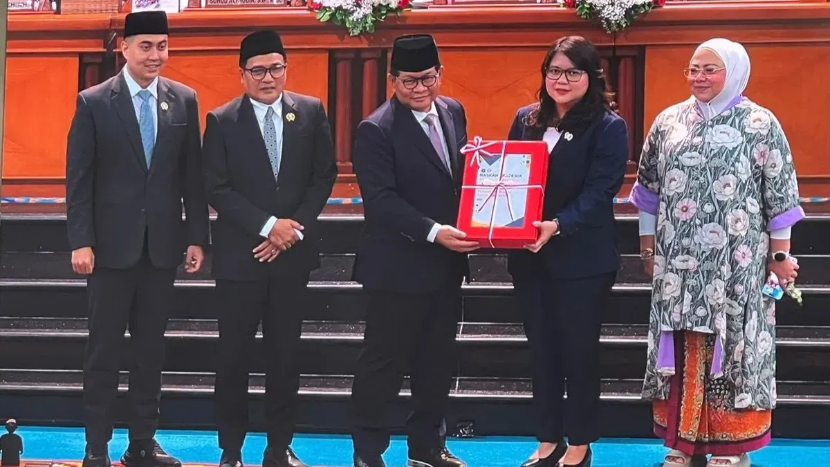 Rapat paripurna DPRD DKI Jakarta terkait penyampaian pidato Gubernur Jakarta Pramono Anung terhadap empat Ranperda di Gedung DPRD Jakarta, Gambir, Jakarta Pusat, Kamis, 1 Oktober 2026. (Sumber: Dok. Istimewa)
