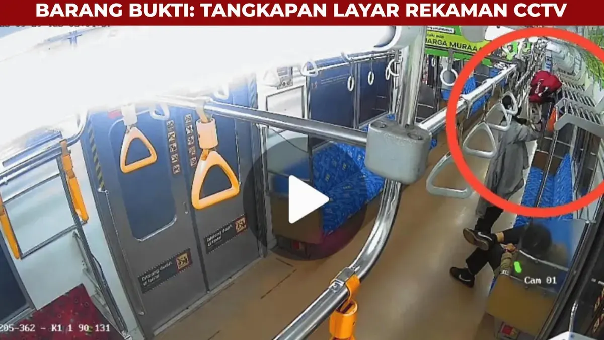 Polda Metro Jaya mengungkap dugaan pencurian barang milik penumpang di dalam gerbong kereta rel listrik (KRL) yang terjadi pada Selasa, 29 September 2026. (Sumber: Polda Metro Jaya)