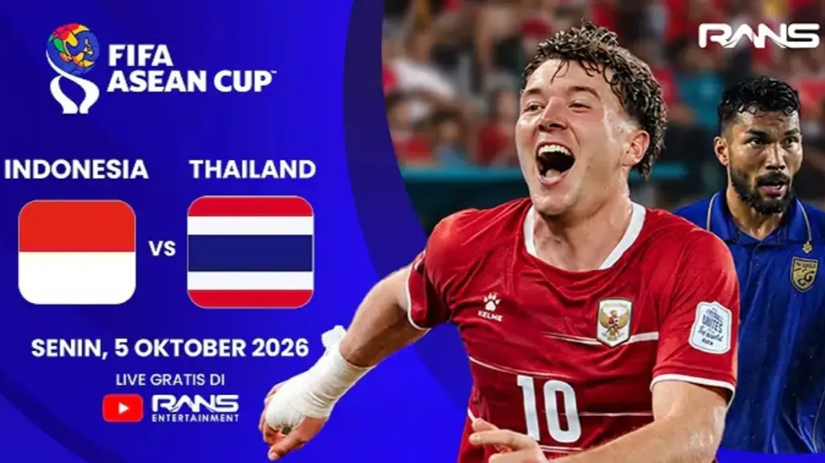 Link live streaming Timnas Indonesia vs Thailand di final FIFA ASEAN Cup 2026. (Sumber: Tangkapan layar YouTube/RANS Entertainment)