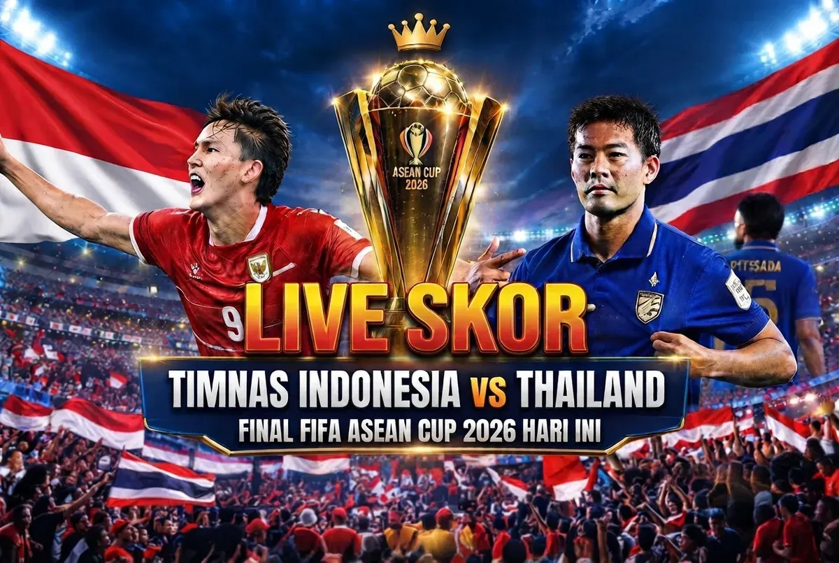 Live skor Timnas Indonesia vs Thailand di final FIFA ASEAN Cup 2026 hari ini, Senin, 5 Oktober. (Sumber: Generated AI)