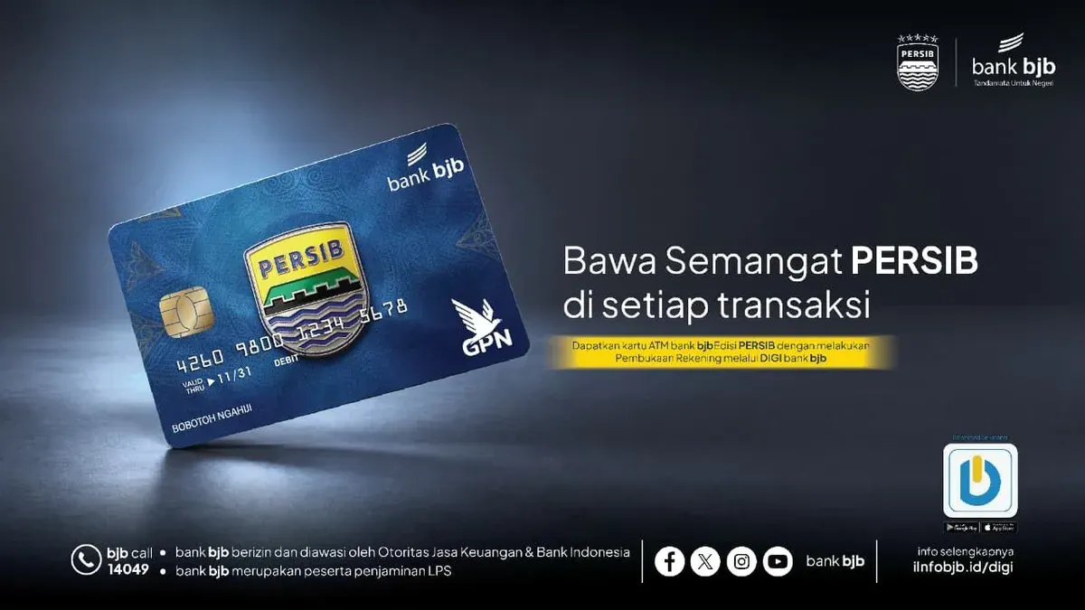 Kartu ATM bank bjb Edisi Persib. (Sumber: Dok. bank bjb)