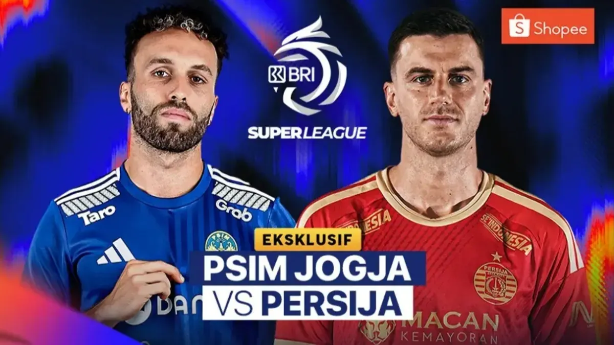 Live score hasil PSIM Jogja vs Persija Jakarta di Super League 2026/2027. (Sumber: Vidio)
