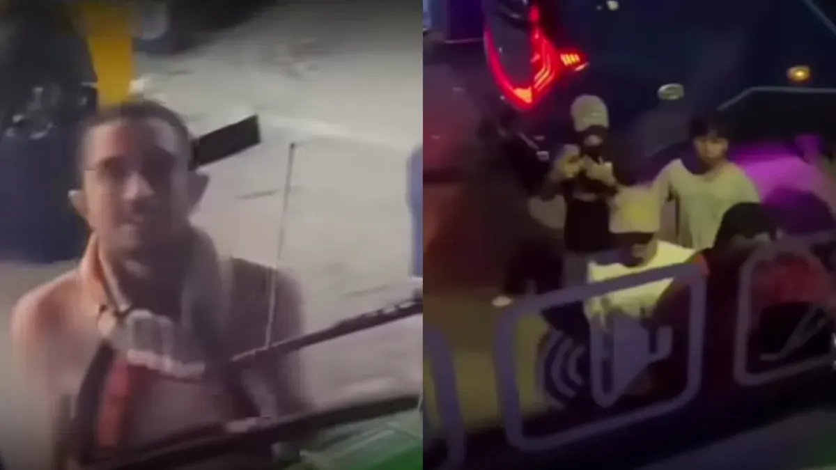Sejumlah orang yang diduga menyerang bus EPA Persib U-18 di Tol Batang, Jawa Tengah. (Sumber: Tangkapan layar Instagram/@infoligaindonesia)