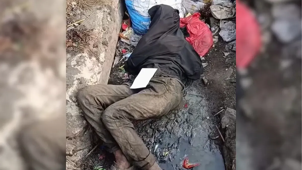 Pria Asal Cirebon tidur di got wilayah pasar Serpong (Dok. Instagram/@tangseltv)