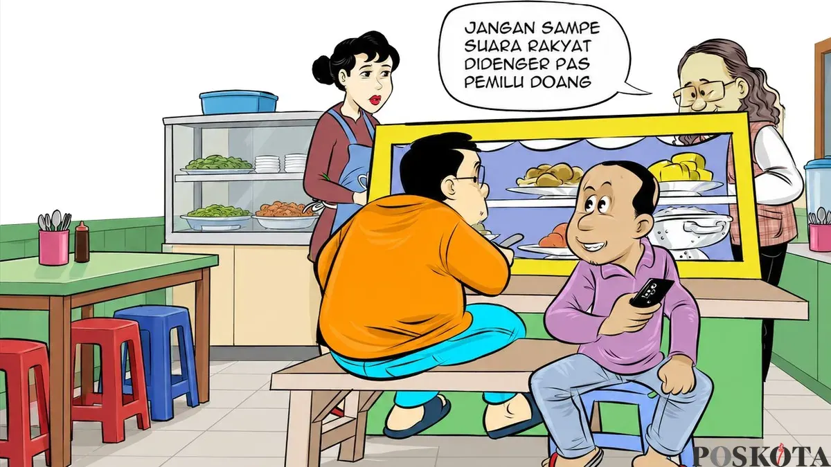 Obrolan warteg edisi hari ini, Jumat, 16 Oktober 2026. (Sumber: Poskota/Arif Setiadi)