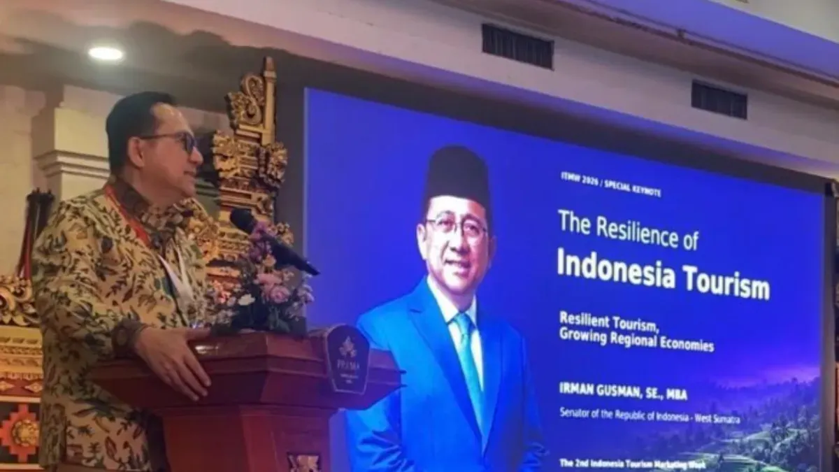 Potret Senator Republik Indonesia Irman Gusman di ajang ITMW 2026. (Sumber: Istimewa)