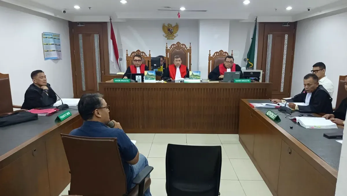 Jaksa menghadirkan saksi dari perbankan dalam sidang dugaan pemerasan di Pengadilan Negeri (PN) Jakarta Pusat, Senin (19/10/2026). (Sumber: Istimewa)