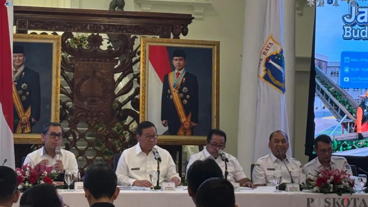 Konferensi pers realisasi APBD Triwulan III di Balai Kota, Jakarta Pusat. (Sumber: Poskota/Syifa)