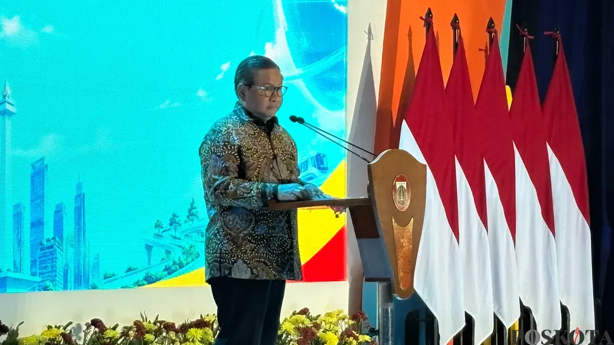 Gubernur Jakarta, Pramono Anung di UKM Gallery Smesco, Jakarta Selatan, Kamis 22 Oktober 2026. (Sumber: Poskota/Syifa Putri)