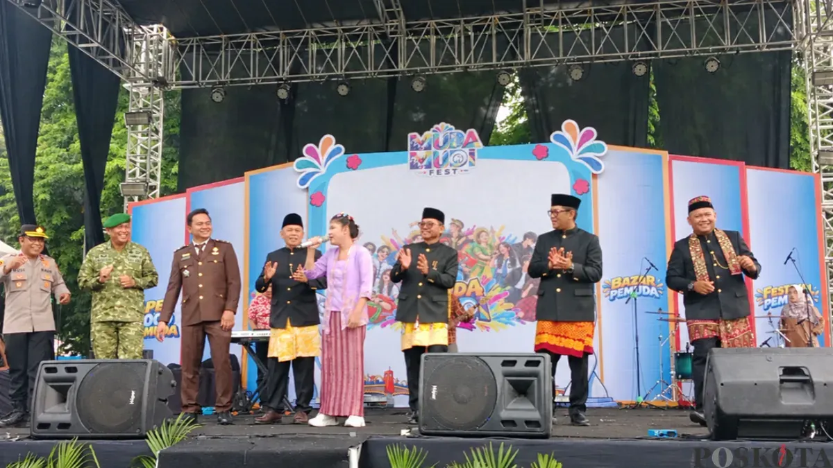 Ketua DPRD Kota Tangerang, Saiful Milah saat peringatan Sumpah Pemuda di Alun-Alun Tangerang, Rabu (28/10/2026). (Sumber: Poskota/Rizki Gojali)