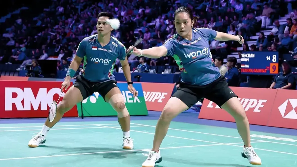 Pasangan pebulutangkis Amri Syahnawi/Nita Violina Marwah akan menghadapi rekan senegaranya di babak 16 besar Hylo Open 2026. (Sumber: Instagram/@badminton.ina)