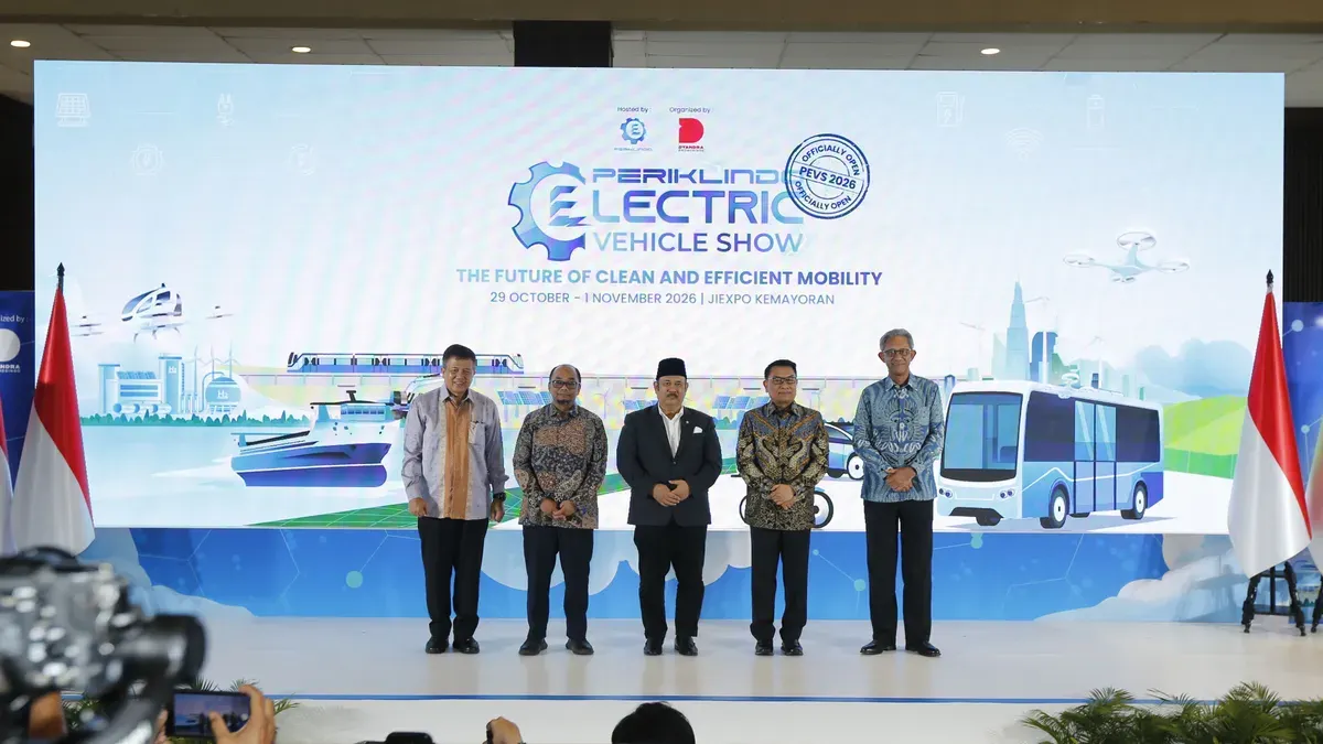 Pameran PEVS 2026 resmi dibuka di Hall B3-C3 JIExpo Kemayoran, Jakarta Pusat, Kamis, 29 Oktober 2026. (Sumber: Dok. Istimewa)