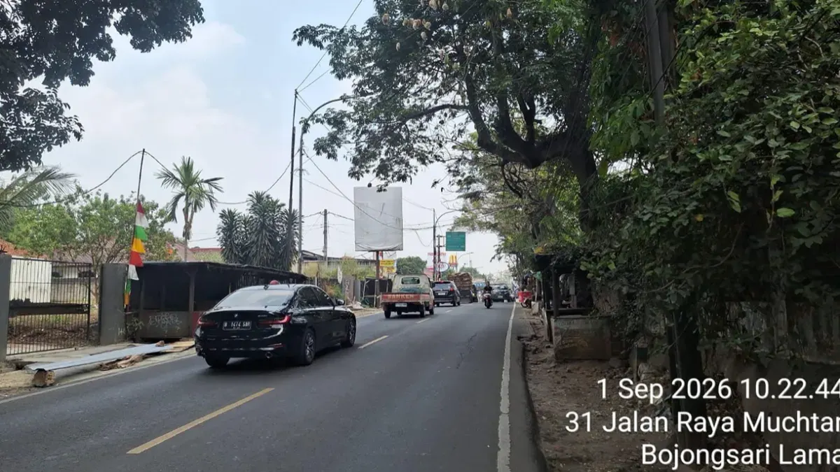 Titik lokasi Jalan Raya Muchtar Bojongsari Lama, Kecamatan Bojongsari, Kota Depok, minim penerangan jalan saat malam hari dan kerap terjadi kecelakaan. (Sumber: Polsek Bojongsari)