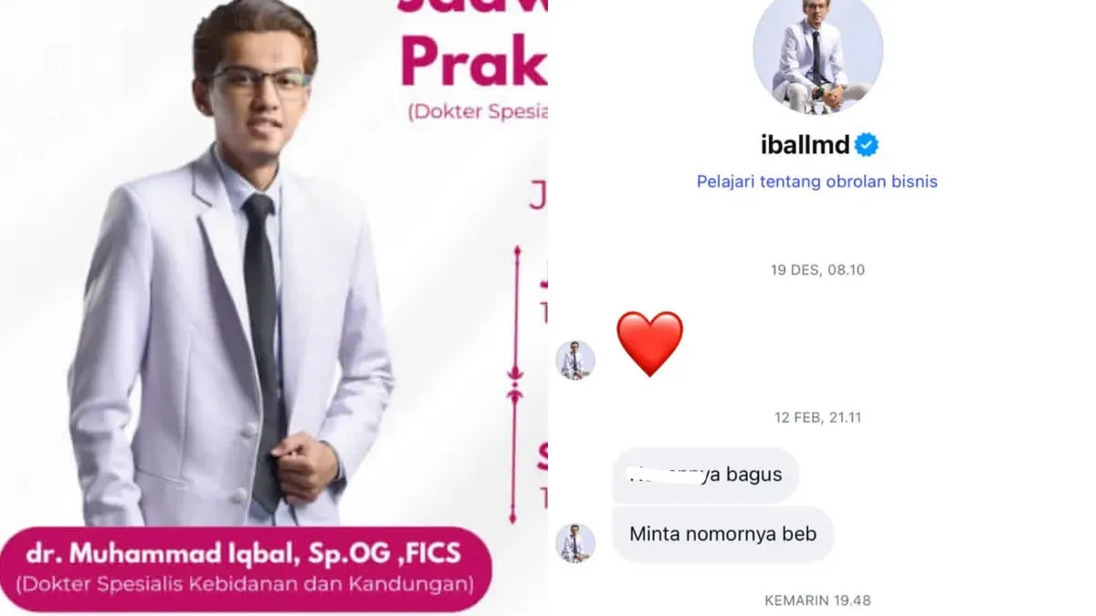 Akun Instagram dokter Muhammad Iqbal ramai dicari setelah terseret kasus dugaan pelecehan verbal terhadap seorang perempuan. (Sumber: Kolase/Threads)
