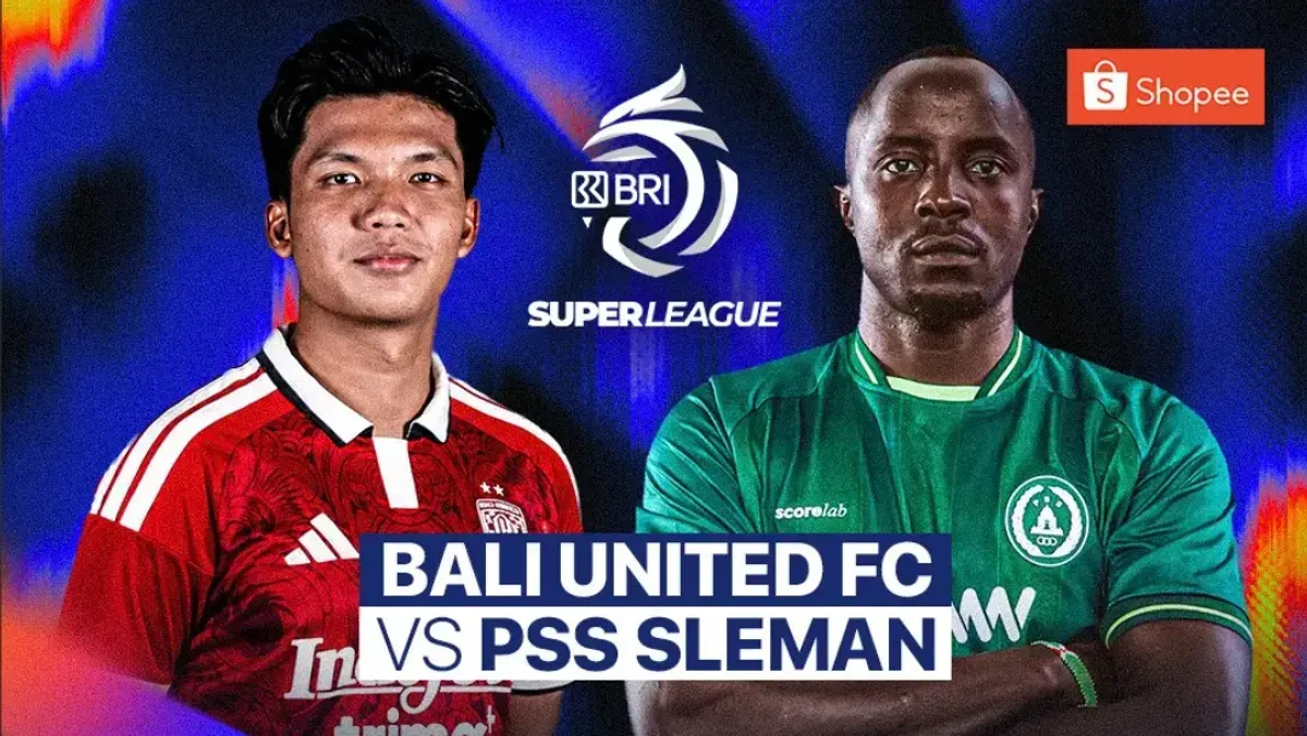 Link live streaming Bali United vs PSS Sleman di peka pertama Super League 2026/2027 malam hari ini, Jumat, 4 September 2026 pukul 19.00 WIB. (Sumber: Vidio)