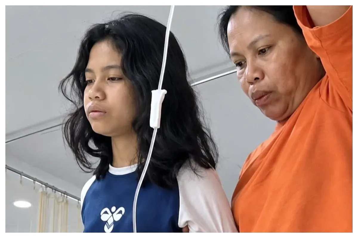 Febiola Br Purba diduga mengalami keracunan usai menyantap menu MBG. (Sumber: X/@kenhans03)