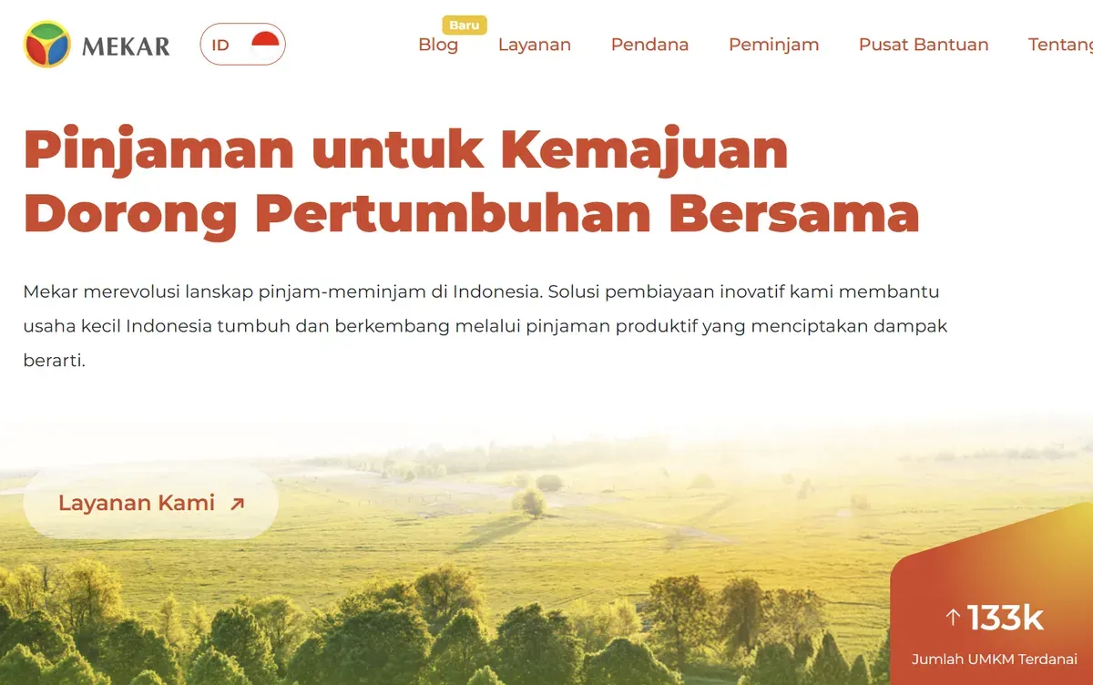 Ilustrasi aplikasi pinjaman online Mekar. Sebelum mengunduh APK, pastikan pengguna memahami legalitas perusahaan dan kanal resmi pendaftaran Mekar.id. (Sumber: Mekar Id)
