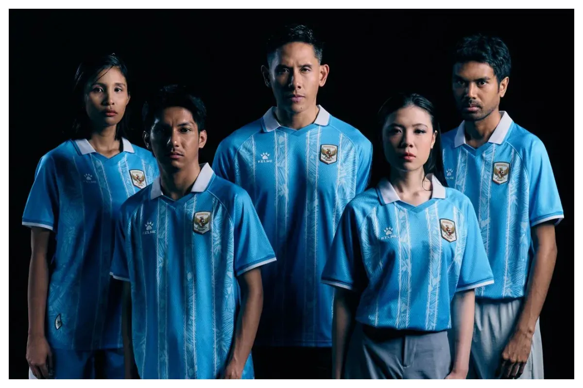 Jersey ketiga Timnas Indonesia 2026 resmi dirilis Kelme. (Sumber: X/@Officialkjti)