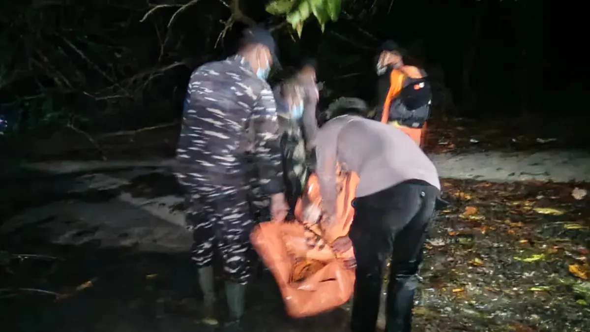 Potret penemuan mayat di Pulau Enggano, Bengkulu Utara yang merupakan ABK KM Aru Padatu 1. (Sumber: Istimewa)