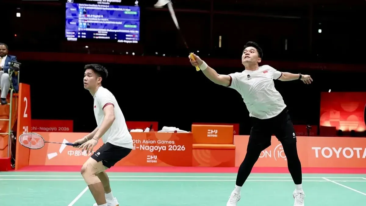 Link live score final badminton Asian Games 2026 antara beregu putra Indonesia vs China hari ini, Kamis, 24 September 2026. (Sumber: Instagram/@badminton.ina)