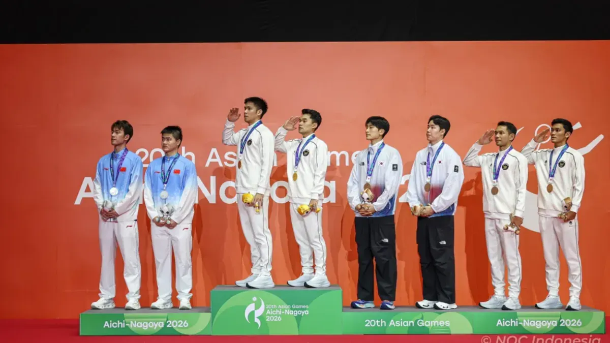 Potret tim bulu tangkis Indonesia di Asian Games 2026. (Sumber: NOC)