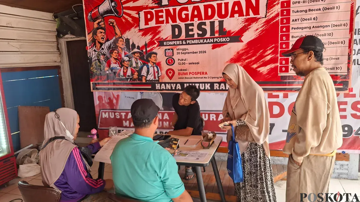 Posko Pengaduan Desil di Jalan Basuki Rahmat , Kelurahan Cipinang Besar Selatan, Kecamatan Jatinegara, Jakarta Timur, Rabu, 30 September 2026. (Sumber: Poskota/Angga Pahlevi)