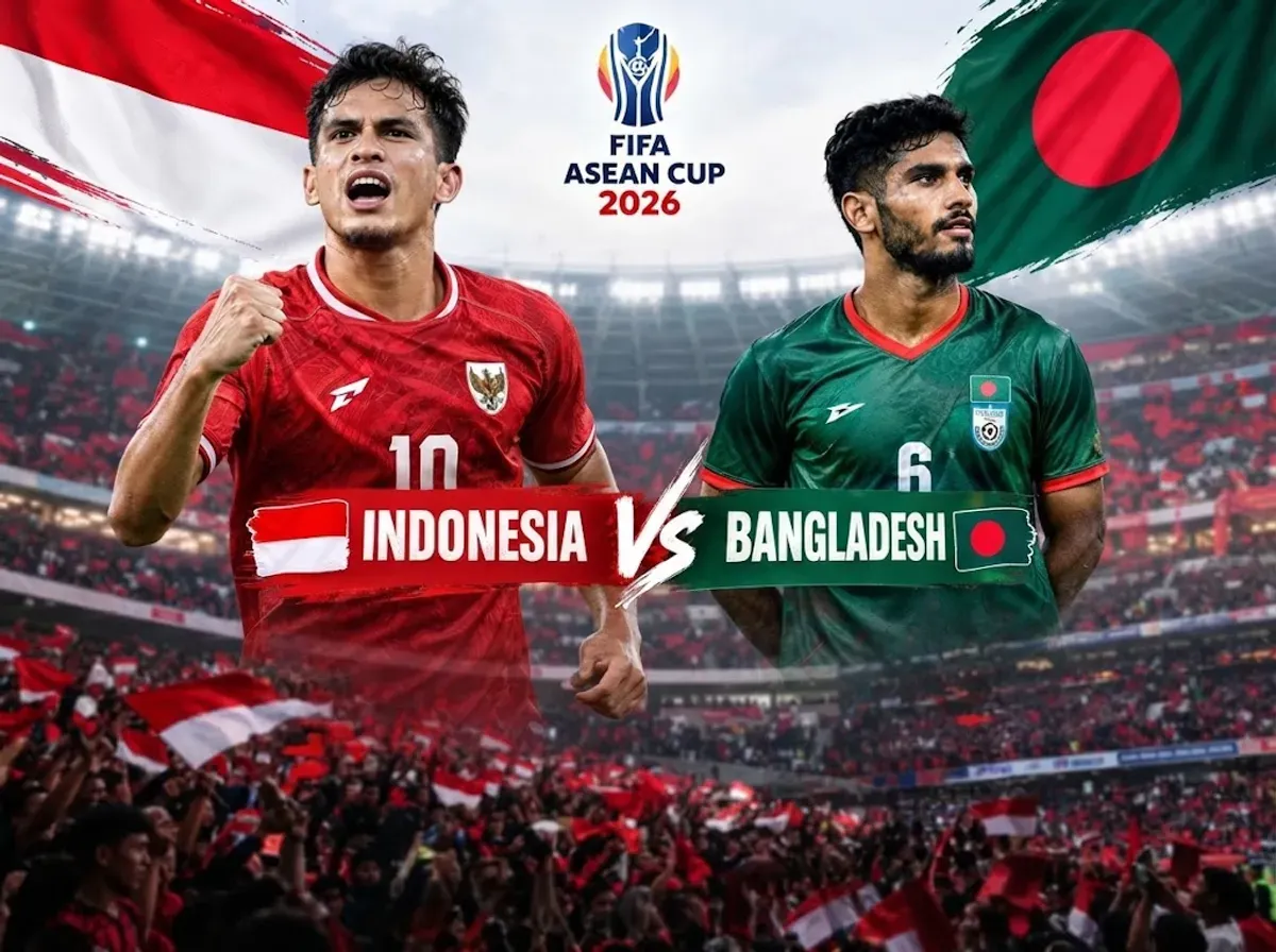 Jadwal siaran langsung Timnas Indonesia vs Bangladesh di FIFA ASEAN Cup 2026 hari ini, Kamis 1 Oktober. (Sumber: Generated AI)